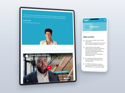 720 Degrees website shown on a tablet and phone