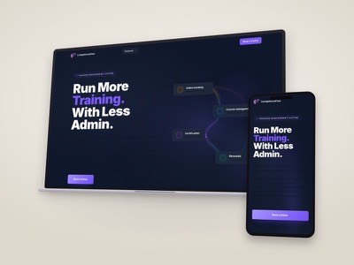 CompetenceFlow website shown on a laptop and phone